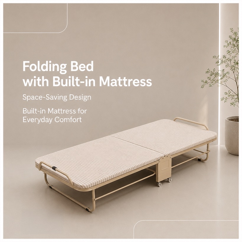 Folding Bed with Mattress