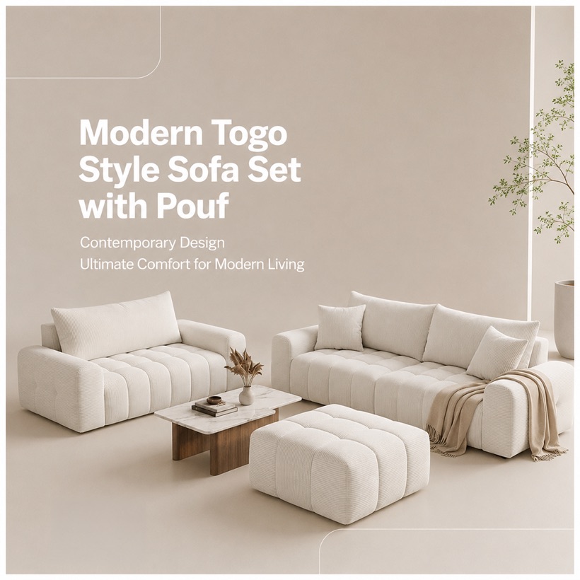 Modern Togo-Style Sofa Set